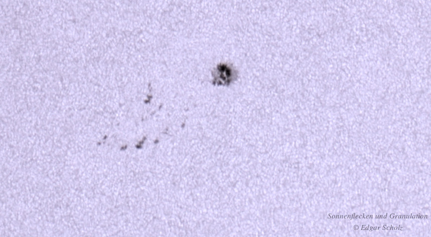 Sonnenflecken und Granulation